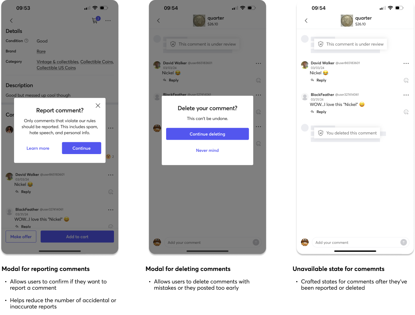 Commenting feature design - promotion